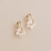 Wolf & Moon Mini Nina Hoops In Off-White 1 Wolf & Moon Mini Nina Hoops In Off-White -Wolf & Moon mini nina hoops offwhite lifestyle 1