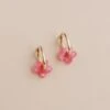 Wolf & Moon Mini Nina Hoops In Peony -Wolf & Moon mini nina hoops peony lifestyle 1