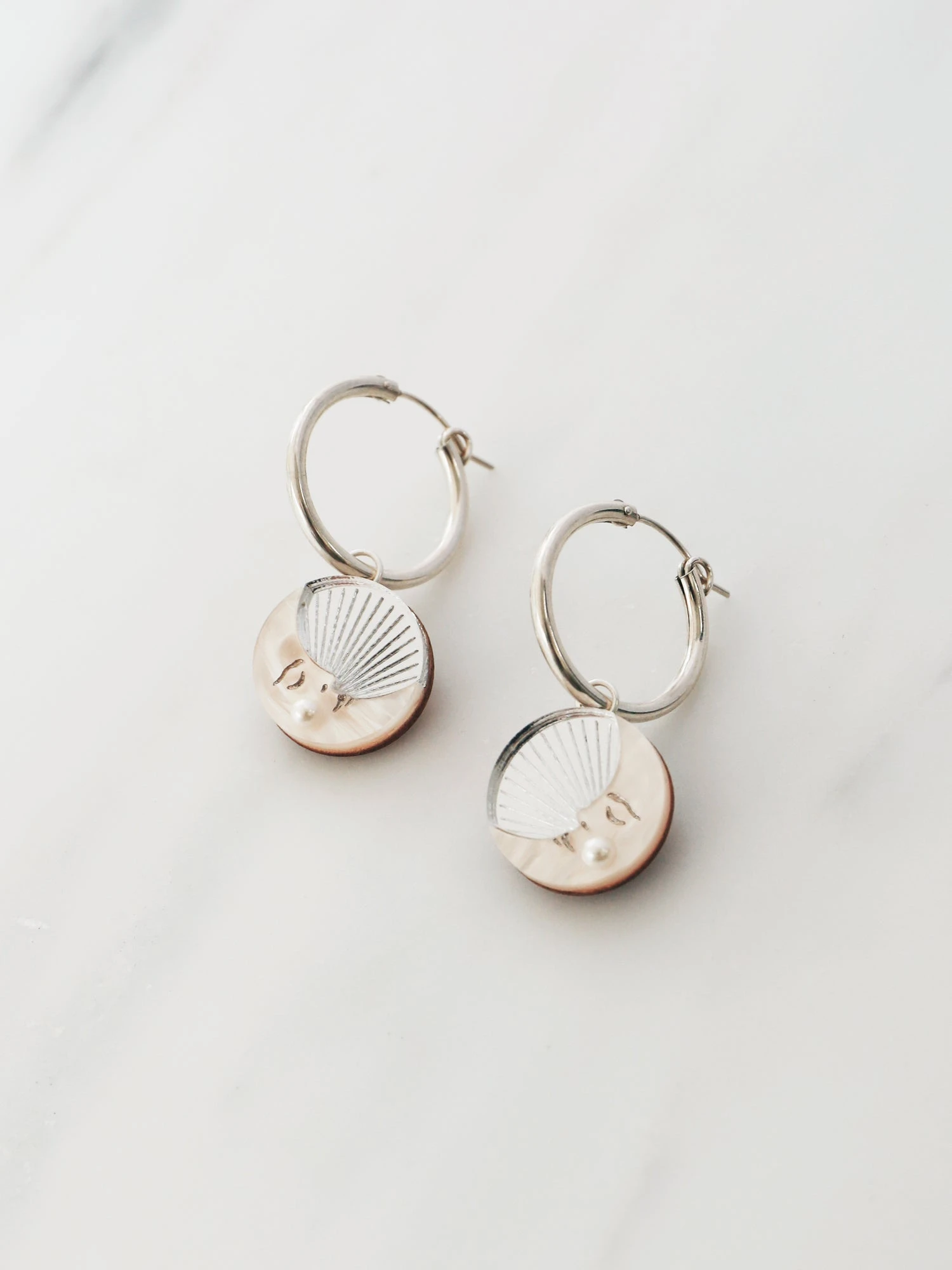 Wolf & Moon Moon II Hoops - Silver 8 Wolf & Moon Moon II Hoops - Silver - Image 6