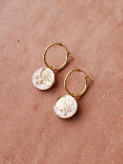 Wolf & Moon Moon II Hoops - Gold