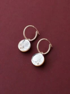 Wolf & Moon Moon II Hoops - Silver
