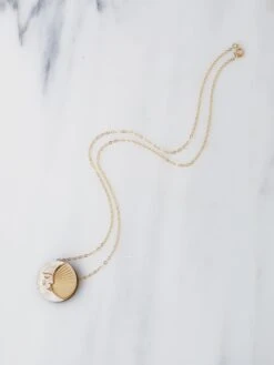 Wolf & Moon Moon Necklace - Gold -Wolf & Moon moon necklace full