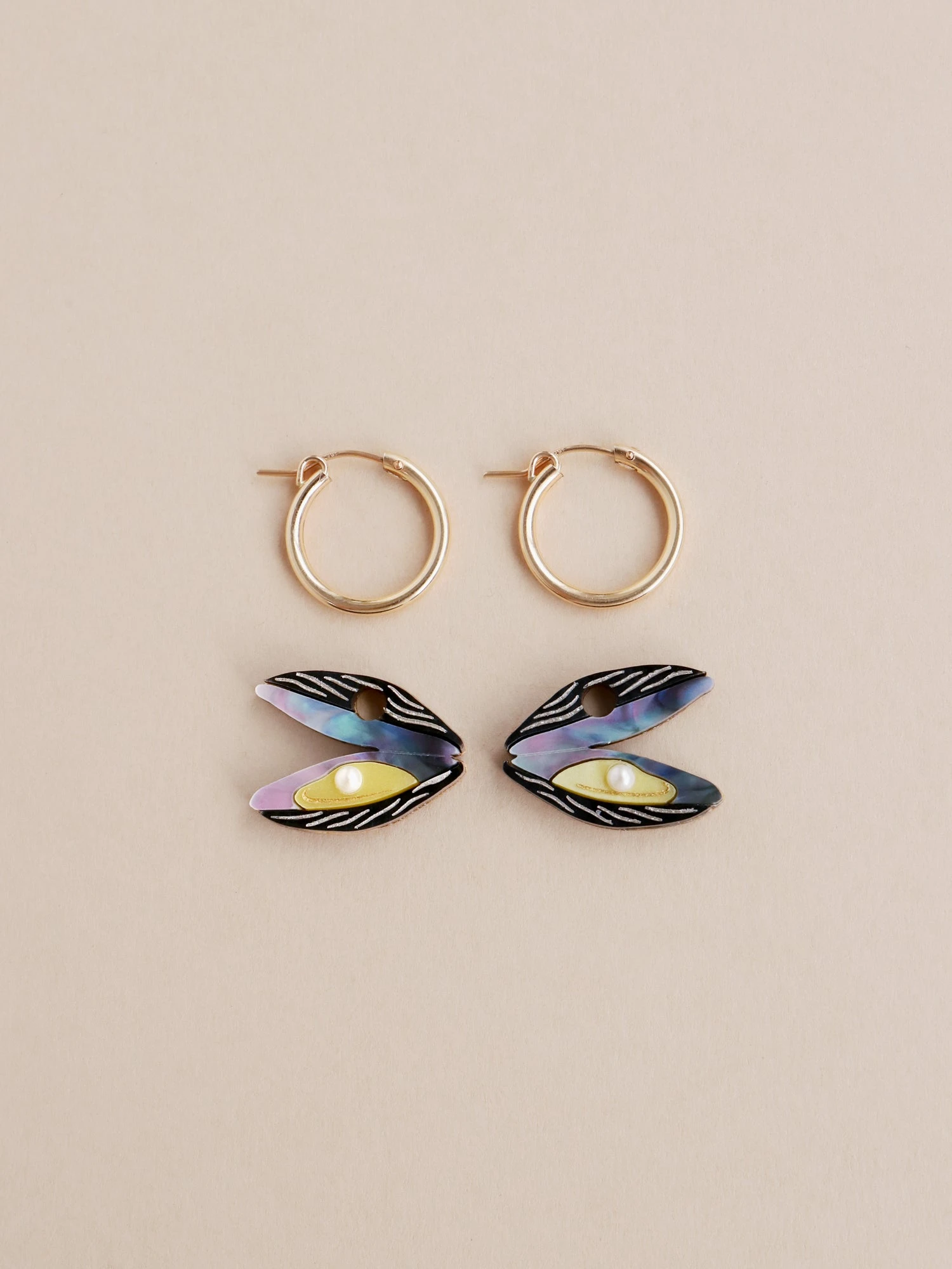 Wolf & Moon Mussel Hoops 6 Wolf & Moon Mussel Hoops - Image 4