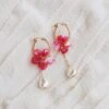 Wolf & Moon Nina Charm Hoops In Raspberry Crush -Wolf & Moon nina charm hoops raspberry 1