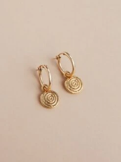 Wolf & Moon Pastry Hoops - Seconds - Individual Charms -Wolf & Moon painauraisin hoops gold lifestyle 1