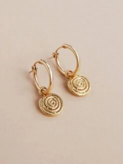 Wolf & Moon Pain Au Raisin Hoops -Wolf & Moon painauraisin hoops gold lifestyle 2