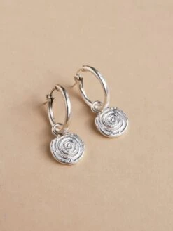 Wolf & Moon Pain Au Raisin Hoops -Wolf & Moon painauraisin hoops silver lifestyle 2