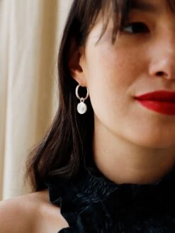 Wolf & Moon Pastry Hoops - Seconds - Individual Charms -Wolf & Moon painauraisin hoops silver model 1