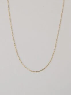 Wolf & Moon Gold-Filled Paperclip Chain 15 Wolf & Moon Gold-Filled Paperclip Chain -Wolf & Moon paperclip chain front