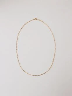 Wolf & Moon Gold-Filled Paperclip Chain 11 Wolf & Moon Gold-Filled Paperclip Chain -Wolf & Moon paperclip chain full view 45cm