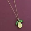 Wolf & Moon Pear Necklace II -Wolf & Moon pear necklace lifestyle 4