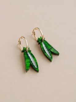 Wolf & Moon Peas In A Pod Hoops -Wolf & Moon peas in a pod hoops lifestyle 2