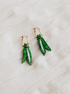 Wolf & Moon Peas In A Pod Hoops -Wolf & Moon peas in a pod hoops lifestyle 4