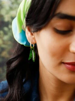 Wolf & Moon Peas In A Pod Hoops -Wolf & Moon peas in a pod hoops model 4