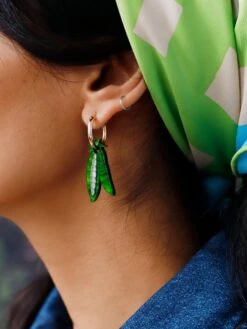 Wolf & Moon Peas In A Pod Hoops -Wolf & Moon peas in a pod hoops model 5