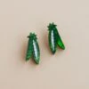 Wolf & Moon Peas In A Pod Studs - Clip On -Wolf & Moon peas in a pod studs lifestyle 4