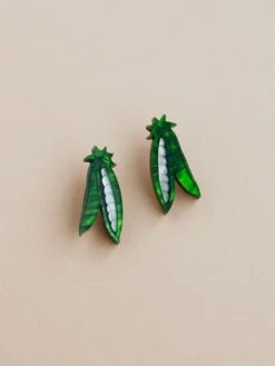 Wolf & Moon Peas In A Pod Studs