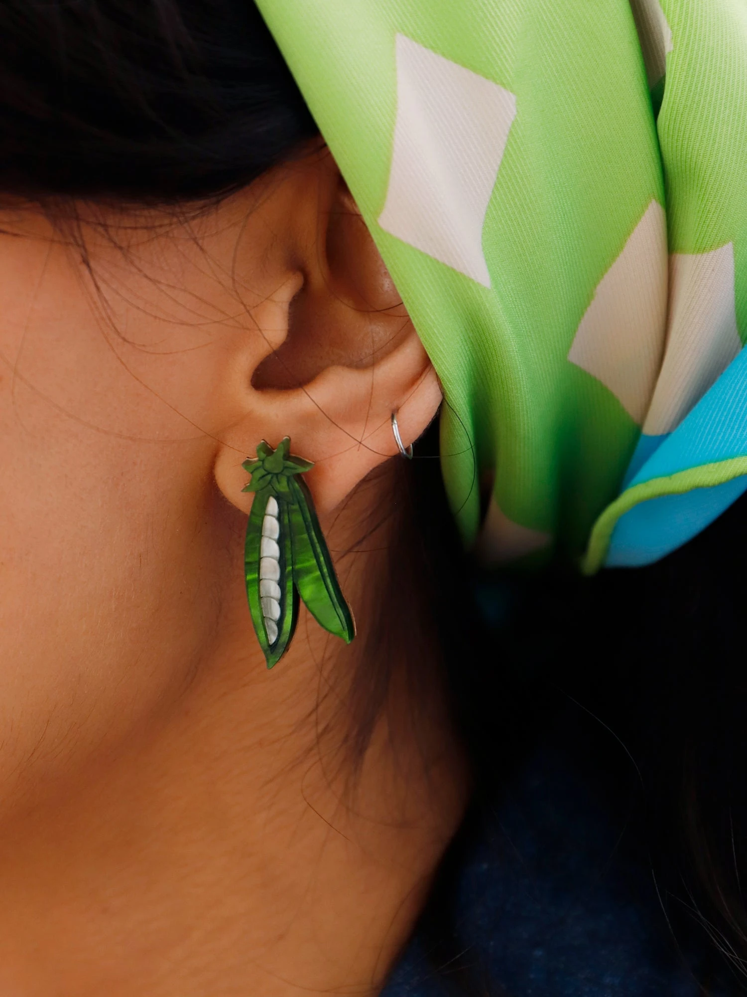 Wolf & Moon Peas In A Pod Studs - Clip On 10 Wolf & Moon Peas In A Pod Studs - Clip On - Image 8