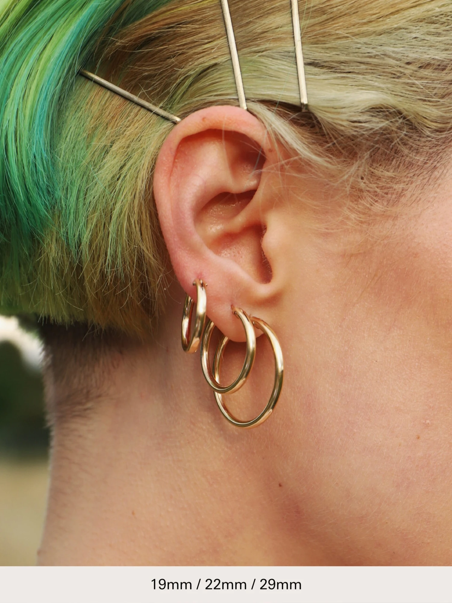 Wolf & Moon Gold-Filled Hoops 6 Wolf & Moon Gold-Filled Hoops - Image 4