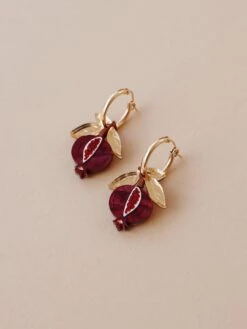 Wolf & Moon Mini Pomegranate Hoops