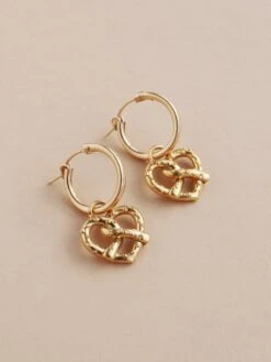 Wolf & Moon Pretzel Hoops 15 Wolf & Moon Pretzel Hoops -Wolf & Moon pretzel hoops gold lifestyle 2
