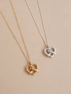 Wolf & Moon Pretzel Necklace