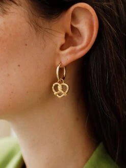 Wolf & Moon Pastry Hoops - Individual Charms 13 Wolf & Moon Pastry Hoops - Individual Charms -Wolf & Moon prezel hoops gold model 3 9d1fd507 4e2b 497d 8fd0 64588c14a193