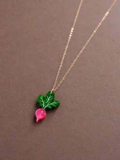 Wolf & Moon Radish Necklace