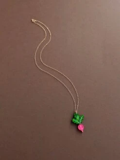 Wolf & Moon Radish Necklace -Wolf & Moon radish necklace lifestyle 2