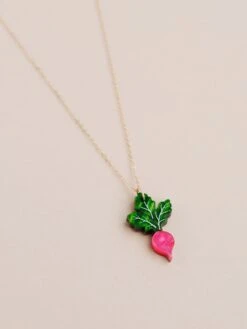Wolf & Moon Radish Necklace -Wolf & Moon radish necklace lifestyle 4