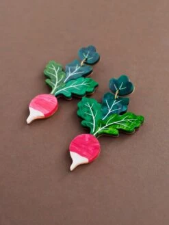 Wolf & Moon Radish Statement Earrings -Wolf & Moon radish statement earrings lifestyle 2