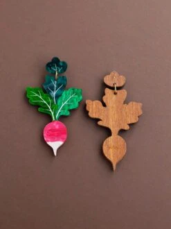 Wolf & Moon Radish Statement Earrings -Wolf & Moon radish statement earrings lifestyle 4