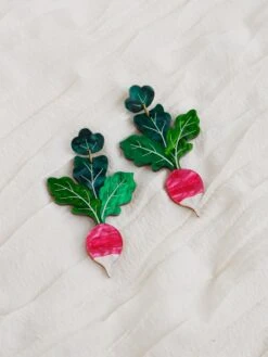 Wolf & Moon Radish Statement Earrings -Wolf & Moon radish statement earrings lifestyle 6