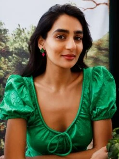 Wolf & Moon Radish Studs - Clip On -Wolf & Moon radish studs model 4