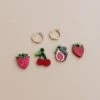 Wolf & Moon Rosy Fruit Hoops Set 1 Wolf & Moon Rosy Fruit Hoops Set -Wolf & Moon rosy fruit hoopset lifestyle 2