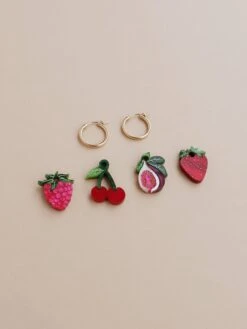 Wolf & Moon Rosy Fruit Hoops Set
