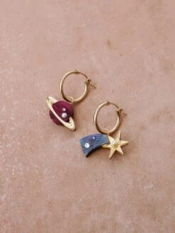 Wolf & Moon Shooting Star & Saturn Hoops -Wolf & Moon saturn shooting star hoops lifestyle 2 V2 edb39d40 efb8 447d 9d91 b7ea4f2e3b4c