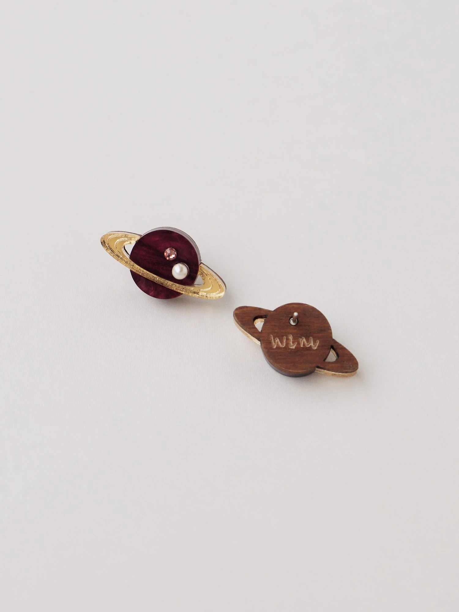 Wolf & Moon Saturn Studs In Cherry 11 Wolf & Moon Saturn Studs In Cherry - Image 9