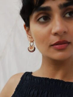 Wolf & Moon Scallop Shell Hoops -Wolf & Moon scallop hoops model 2 c12821b5 c0d1 4da6 a59a ec7fada36429