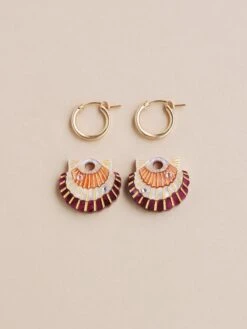 Wolf & Moon Scallop Shell Hoops -Wolf & Moon scallop shell hoops lifestyle 3 ce74b815 bb31 41c0 9845 c30d18f7bdd6