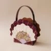Wolf & Moon Scallop Shell Bag In Cherry 2 Wolf & Moon Scallop Shell Bag In Cherry -Wolf & Moon shell bag cherry lifestyle 2