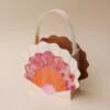 Wolf & Moon Scallop Shell Bag In Sunset -Wolf & Moon shell bag sunset lifestyle 1