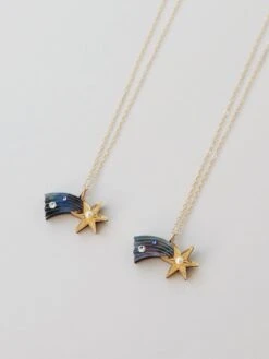 Wolf & Moon Shooting Star Necklace 20 Wolf & Moon Shooting Star Necklace -Wolf & Moon shooting star necklace multiple