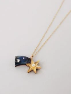 Wolf & Moon Shooting Star Necklace 16 Wolf & Moon Shooting Star Necklace -Wolf & Moon shooting star necklace side