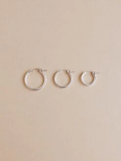 Wolf & Moon Sterling Silver Hoops
