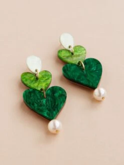 Wolf & Moon Stevie Earrings In Moss -Wolf & Moon stevie earrings moss lifestyle 3