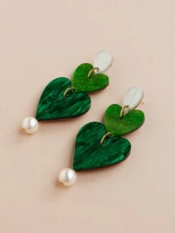 Wolf & Moon Stevie Earrings In Moss -Wolf & Moon stevie earrings moss lifestyle 5