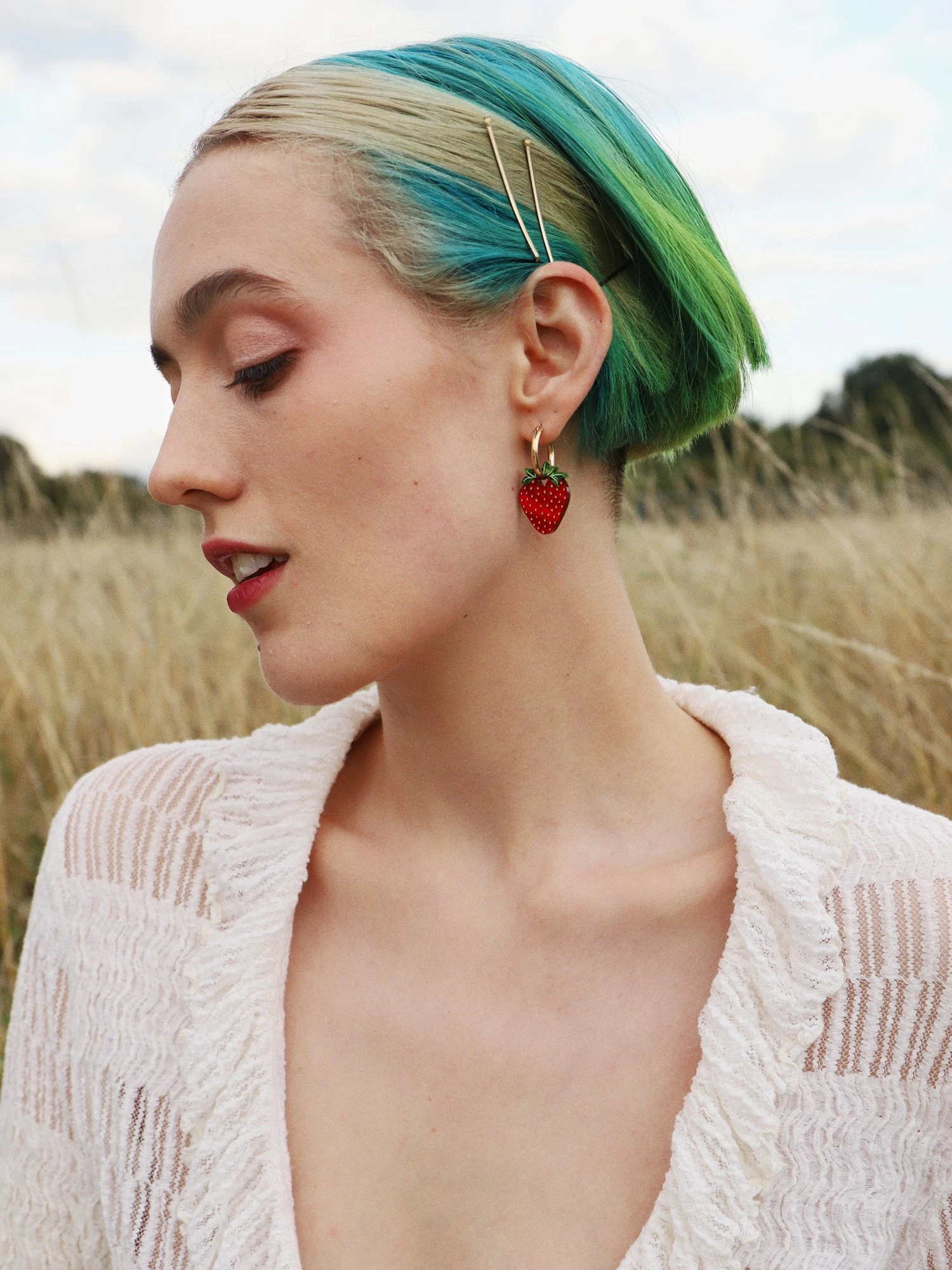 Wolf & Moon Strawberry II Hoops 4 Wolf & Moon Strawberry II Hoops - Image 2