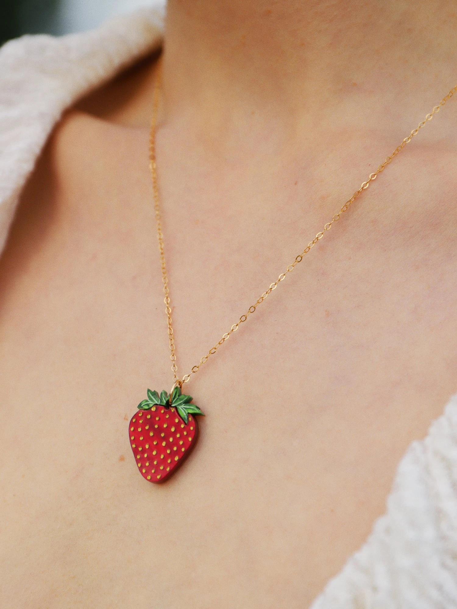 Wolf & Moon Strawberry Necklace II 7 Wolf & Moon Strawberry Necklace II - Image 5