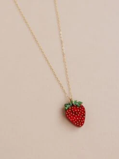 Wolf & Moon Strawberry Necklace II 15 Wolf & Moon Strawberry Necklace II -Wolf & Moon strawberry necklace ii lifestyle 1